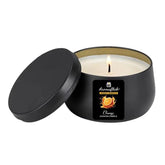 Orange Scented Candle in Black Tin – Bright & Bold
